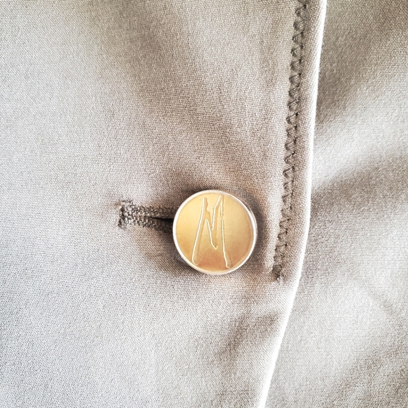 MARCIANO Khaki Green Structured Blazer / Size 0 - Picture 3 of 4